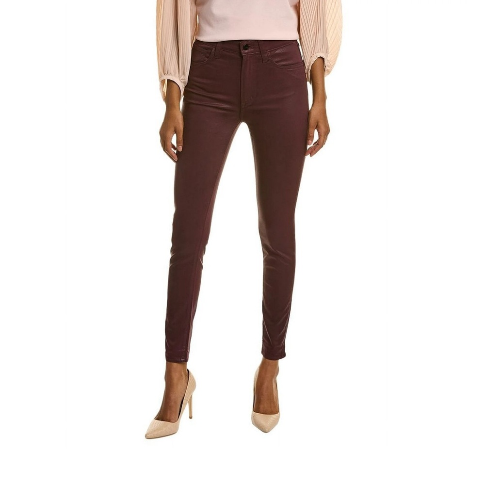 JOES Jeans The Charlie High-Rise Coated Skinny Jeans Dark Cocoa Sz 28 NWT Ankle